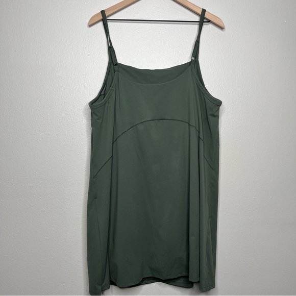 FLX Women Plus Size Athletic Dress 2X Affirmation‎ Green with Built-In Bodysuit - Picture 5 of 8